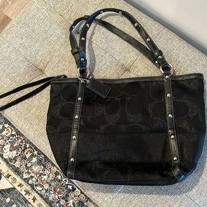 Studded Coach Shoulder Bag